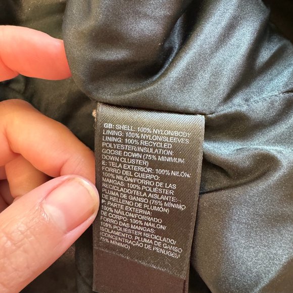 North Face Womens 550 Black Long Puffer Hooded Parka Jacket Small - Picture 7 of 10